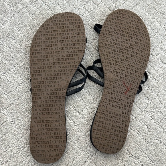 NWOT TKEES “Gemma” Sandals black slip on slide strappy - Picture 7 of 9